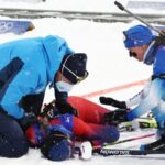 Dramática escena: una atleta se desplomó tras cruzar la meta en los Juegos Olímpicos de invierno