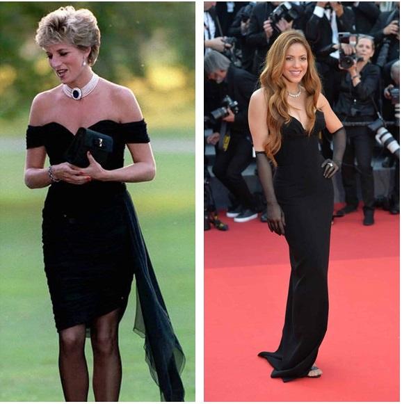 Shakira lució el vestido de la "venganza", tal como se atavió la princesa Diana￼